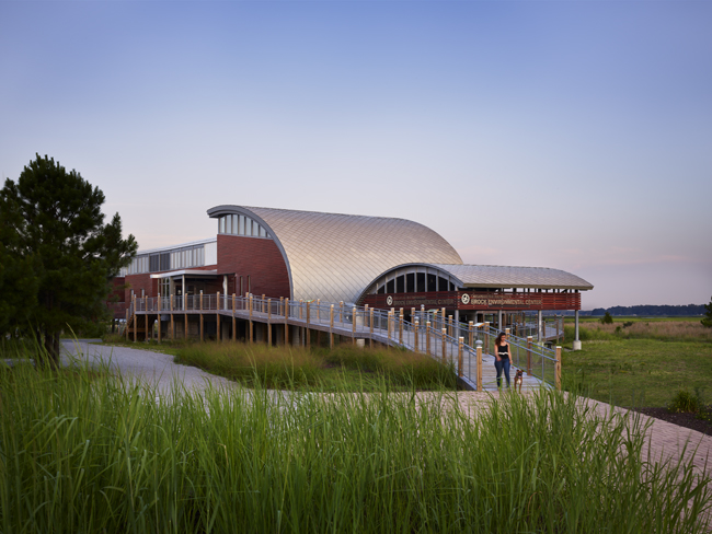 Exterior western view of the Brock Environmental Center