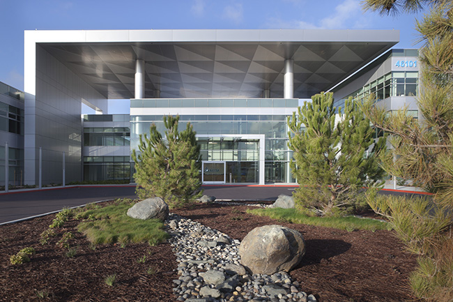 Exterior entrance of Delta Electronics (Americas) Headquarters