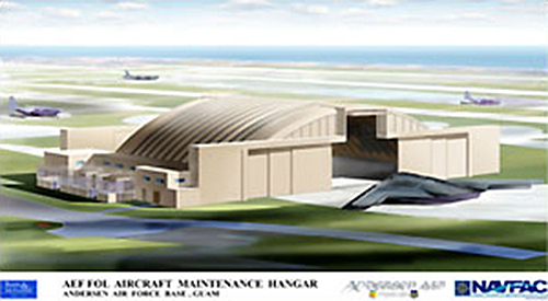 Guam Air Force special hangar rendering