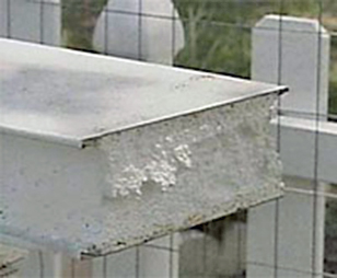 Cross section of sheet metal SIP
